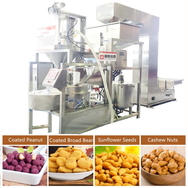 Bean Peanut Coating Machine 300kg/H Automatic Coated Peanut Making Machine