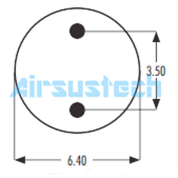 Air Ride Suspension Air Springs Replace 2B9-611 Goodyear Bellows Air Spring 1/4 NPTF Air Fitting 578-92-3-211