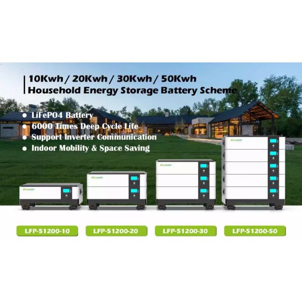 Floor Standing LiFePO4 Solar Battery Cabinet Pack 51.2V 30KWH