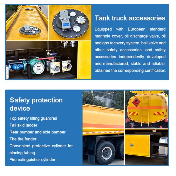 8x4 Diesel Fuel Tanker Truck Tank Volume 15001-30000L Gross Vehicle Weight 10-15T
