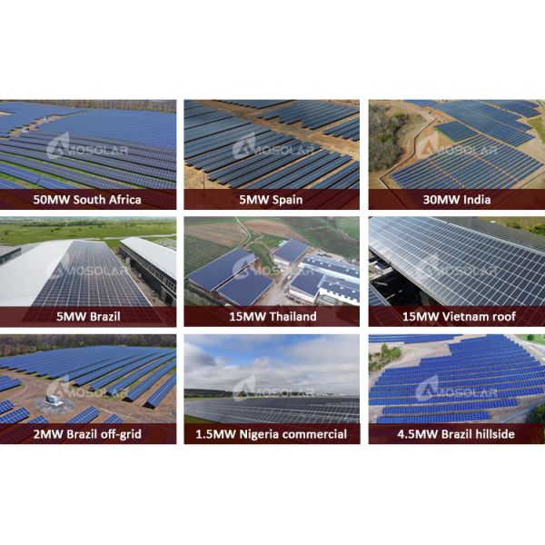 220-400V Output Voltage Amosolar Residential Hybrid Grid Solar System for Customized Home