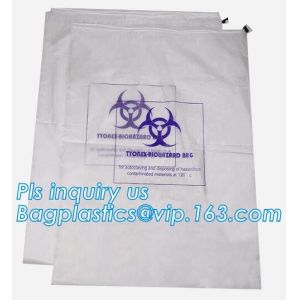 Disposable biohazard infectious plastic drawstring medical waste bag, Promotiona