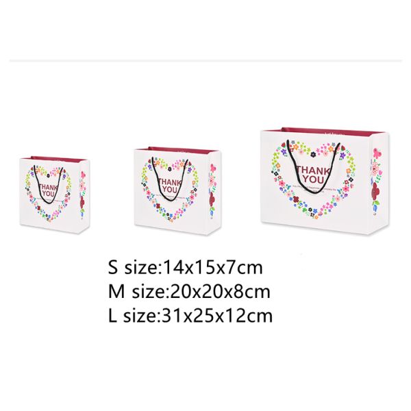 Gravure Printing Embossing Paper Bag for Necklace Gift Shopping Custom Logo and Handle