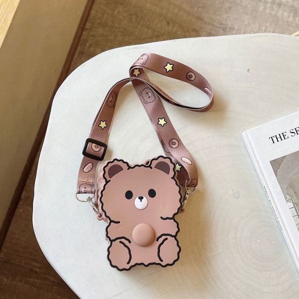 Lightweight BPA Free Silicone Pen And Pencil Box Pop Shoulder Purse Fidget Toys Bag For Girls Corssbody Shoulder Purse