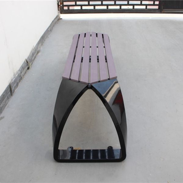 Modern Backless Outdoor Recycled Plastic Benches For Public Garden Landscaping