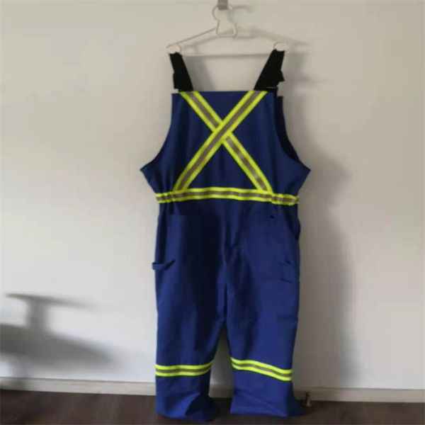 UL NFPA2112 CFR Reflective Bib Overalls Safety For Oil And Gas Workers