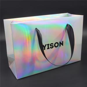 China Luxury Custom Printed Popular Shopping Gift Holographic Paper Bag on sale