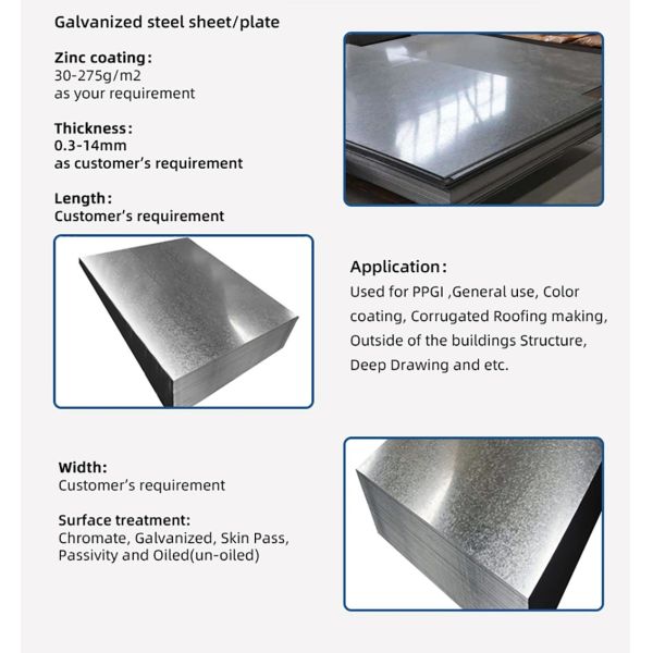 gi galvanized steel sheet zinc coating 12 gauge 16 gauge metal Hot Rolled