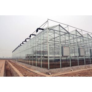 Section 4m Commercial Glass Greenhouse Exquisite Beautiful Galvanized Steel Frame