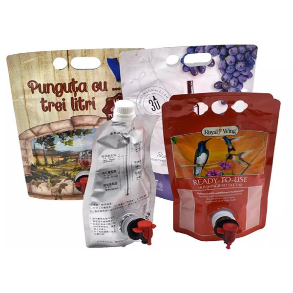 Aseptic Dispenser 1l 2l 3l 4l 5l Apple Juice Bag With Spigot Aluminum Foil With Funnels