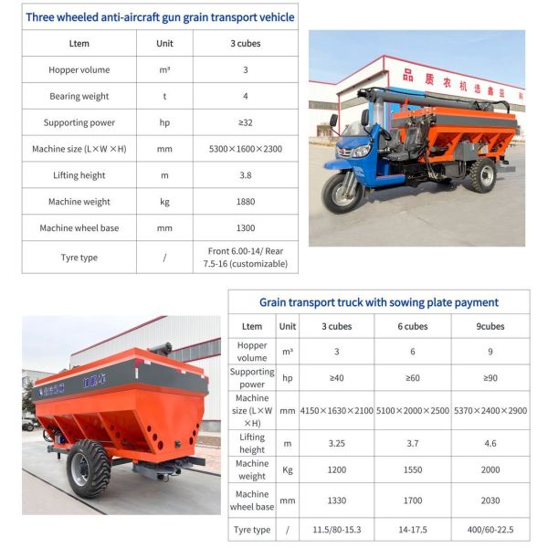 Fertilizer Grain Transport Truck Agriculture Farm Machine 9 Cubic Meters