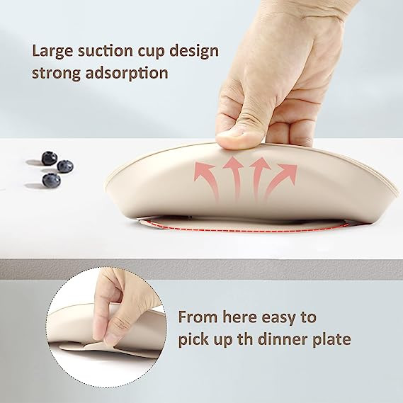 Durable Multiscene Silicone Baby Eating Set , Microwaveable Suction Dinner Set