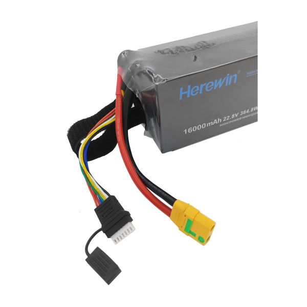 MSDS UN38.3 BIS 6S1P 25C Lipo Drone Battery Pack 16000mAh 22.8V