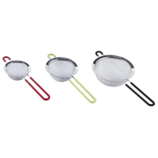 Kitchen uses conical premium stainless steel fine mesh food sieve strainer with handle