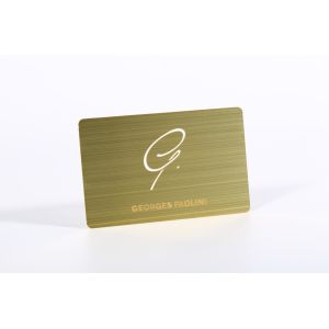 High End Gold Plated Metal Membership Card Transparent