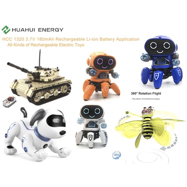 Fast Charging High Efficiency Li Ion Battery HCC1320 3.7 V 180mah Battery For Toys