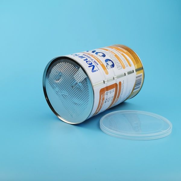 Metal Tinplate Food Milk Powder Tin Can CMYK Offset Printing