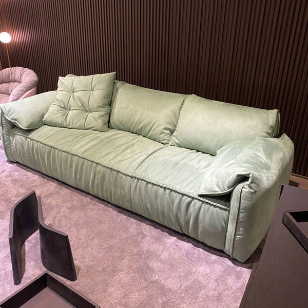 Gray Green Blue Living Room Sectional Sofa Couch Velvet Big Sofa Set 2650mm