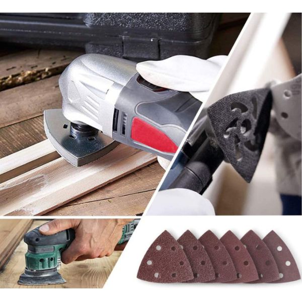 Red Aluminum Oxide Hook And Loop Sanding Discs 80pcs Mix Grits Sandpaper Discs