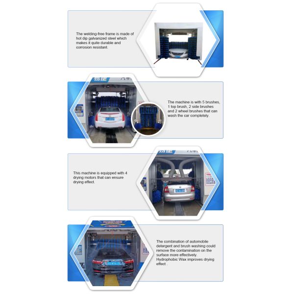 Wash Cars Jeeps Coaches With 5 Brushes Fully Automatic Technology