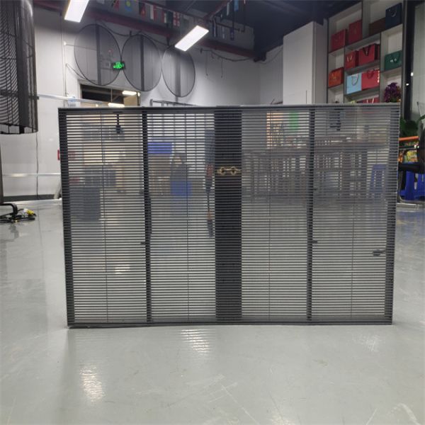 Factory Indoor Grille Led Screen Easy Installation Transparent Mesh LED Screen Display
