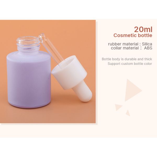 FDA Glass Cosmetic Packaging Set Dropper Pump Spray Painting Green Color 20ml 50ml 100ml