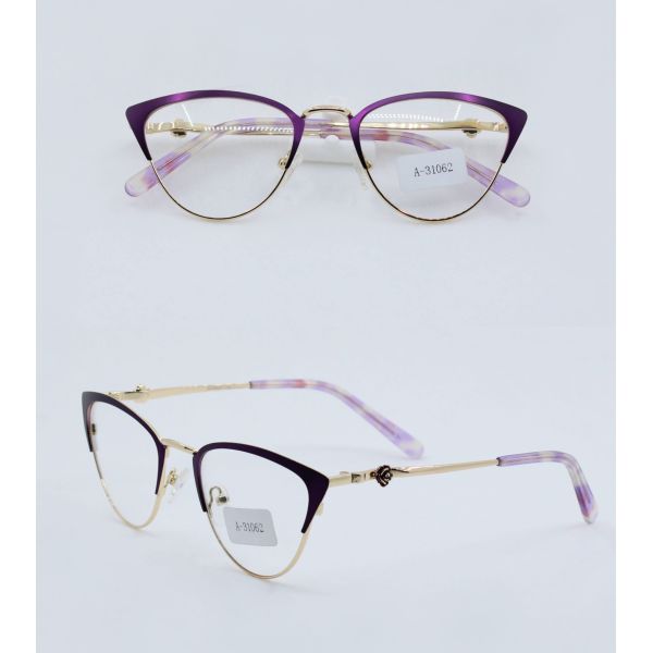 Fashion Designer Cat Eye Reading Glasses Spring Hinge Glasses for Readers Women metal structure clear lens glasses