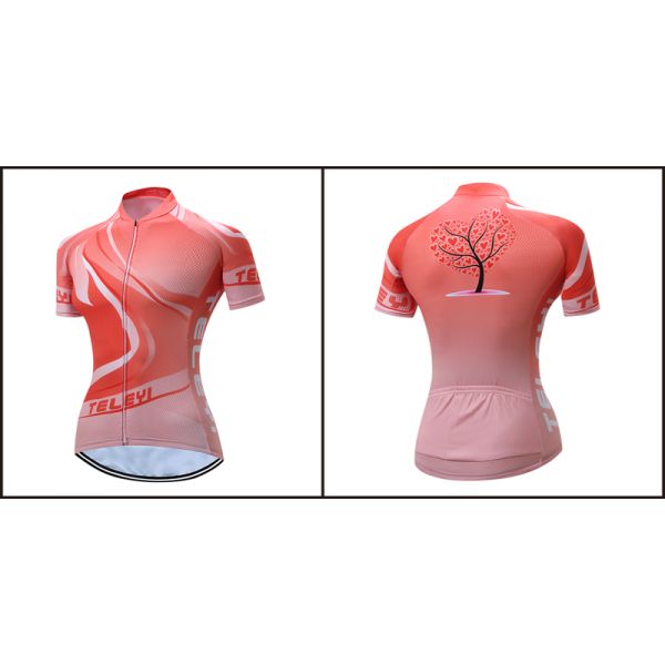 Female Mountain Bike Riding Jersey Short sleeved Cycling Gravel Jersey