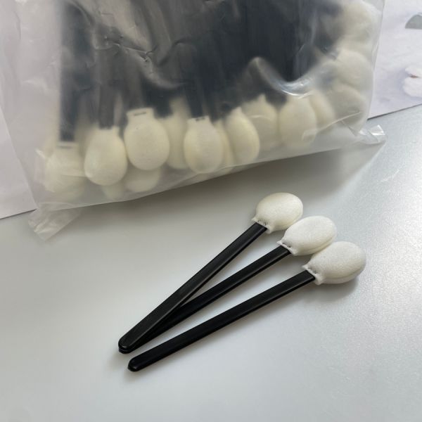 Multi-Purpose Round Head Foam Tip Swabs with 108mm Short Handle - 50-Pack for Precision Cleaning in Household, Medical & Industrial Applications