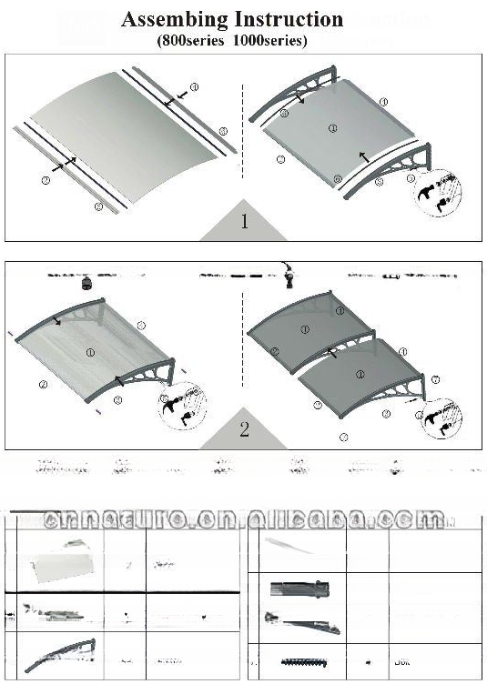 3mm-10mm Thickness Plastic PC PP Material Transparent Roofing Shed