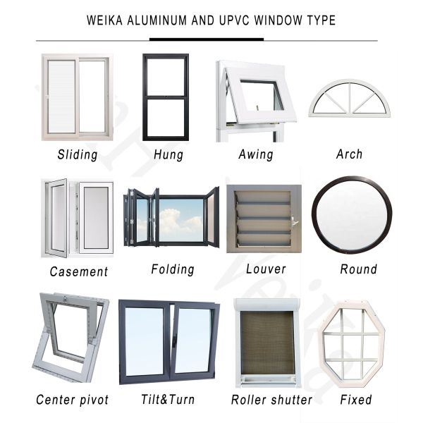 Aluminum Seamless Casement Window Door Rosewood Upvc Windows