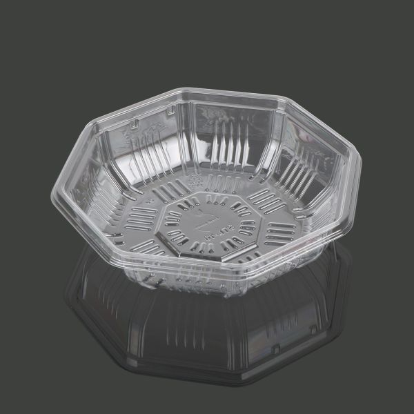Clear Octagonal 19*19*5cm Disposable Fruit Tray