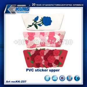 Boy slipper upper PVC material sticker upper