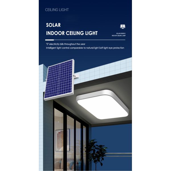 Square Alu 6000K Solar Power Shed Lights Eye Protection Solar Indoor Lights For Gazebo