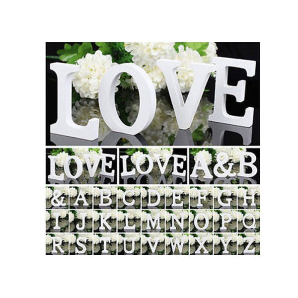8CM White Wooden Wooden Crafted Gifts 27 letters Modern English Alphabet Decoration