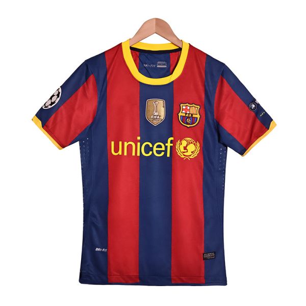 Barcelona 2010-2011 Champions League Retro Home Jersey Group Customization
