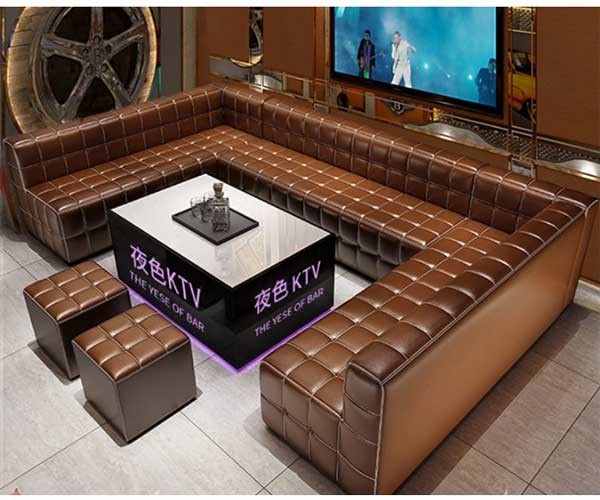 Night Club Long Bench Pu Leather Vip Strip Booth Seating KTV Bar Furniture