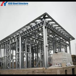 Structural Steel Beam on Roof of Building Residential Construction