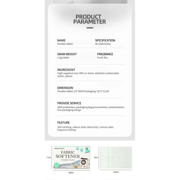 Customizable Safe Fabric Softener Sheets Convenient For Home And Travel Use