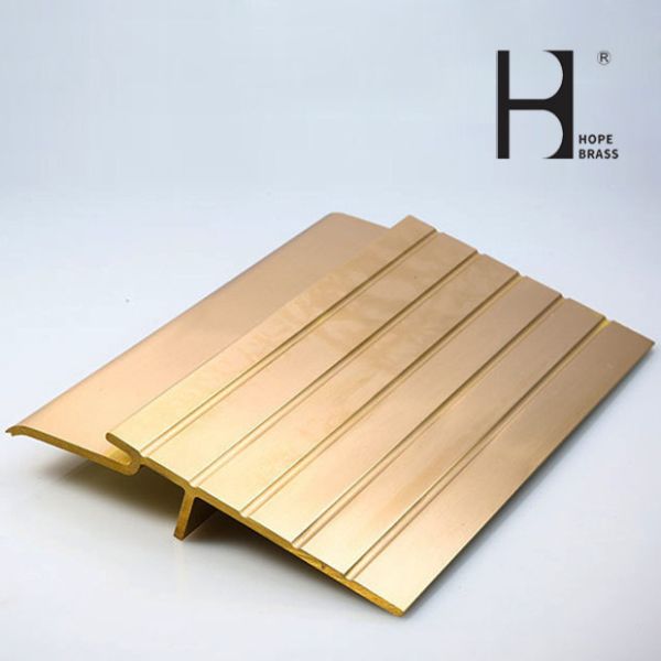 Customized Drawing Curved brass Tile Edging Copper Anti-slip Stair Nosings Size Shape C3604 HPB58-3 ODM Brass Profile