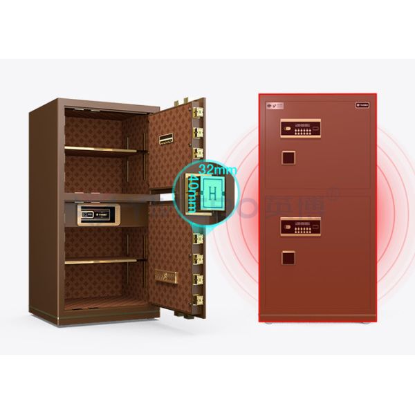 Double Door Electronic Lock Office Safe Box Dual Alarm YB/N7-120D