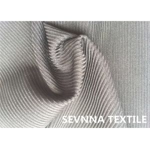 Double Knitted Recycled Swimwear Fabric Textured Ribbed Stripes Fashionable