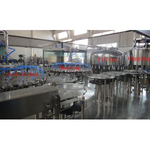 Pure Water Glass Bottle Filling Machine 24000bph 12kw SUS304