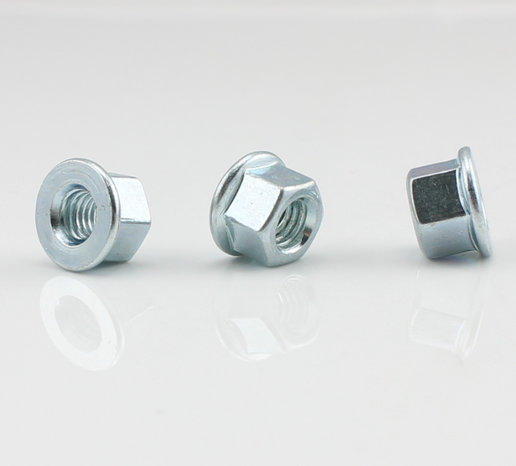 Metric Metal Stainless Steel Flange Nuts Non Slip Hexagon Flange Nut