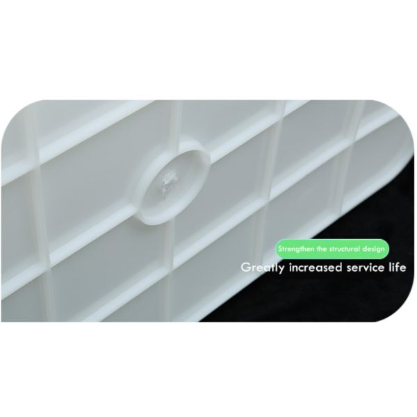 Plastic Rectangular White Supermarket Kitchen Ice Tray Food Square Basin Barbecue Storage Box