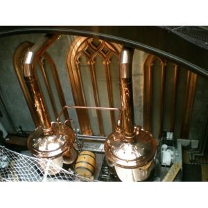 Semi Auto Steam Copper Brewing Equipment , 500L Microbrewery Machine