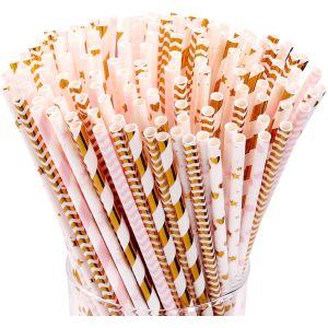 Recyclable Boba Bubble Tea Disposable Biodegradable Paper Straws