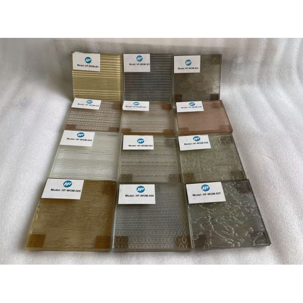 Width 1meter Fabric Laminated Glass Metal Mesh for building facade Decoration