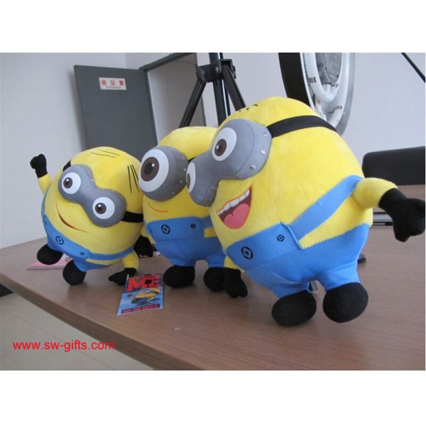 3pcs/set 3D Minions Jorge Plush Toy Stuffed Plush Birthday Gift for Child Christmas Gift