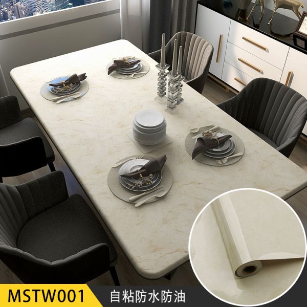 Modern Design Style Marble PVC Film Self Adhesive Wallpaper for Oil Proof Kitchen Counter Top Sticker